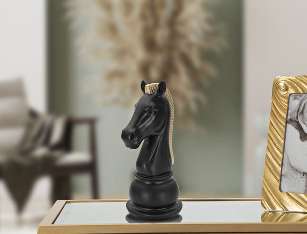 Mauro Ferretti Decoratiune din rasina Horse Negru, L10,5xl8,5xH19 cm