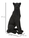 Mauro Ferretti Decoratiune din rasina Leopard Sitting Negru, L15xl10xH27 cm