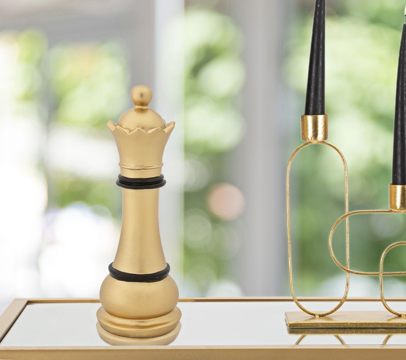 Mauro Ferretti Decoratiune din rasina Regina Auriu, Ø9xH25,5 cm