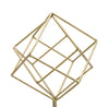 Mauro Ferretti Decoratiune metalica, Abstract Cube Big Auriu / Alb, l16xA18xH52,5 cm