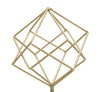 Mauro Ferretti Decoratiune metalica, Abstract Cube Small Auriu / Alb, l16xA18xH41,5 cm