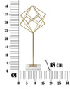 Mauro Ferretti Decoratiune metalica, Abstract Cube Small Auriu / Alb, l16xA18xH41,5 cm