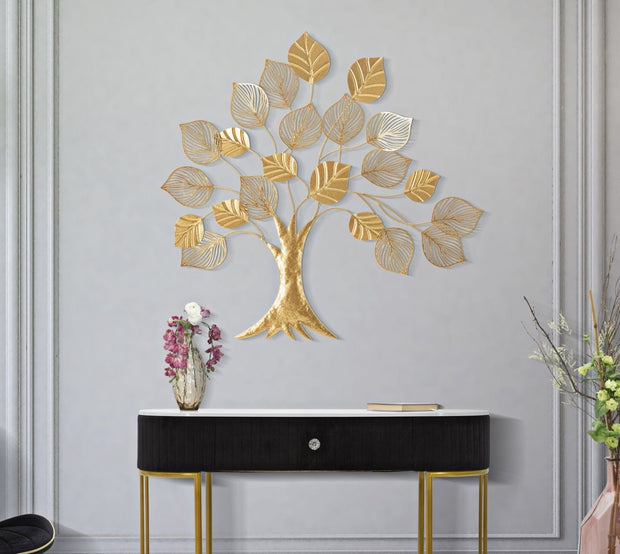 Mauro Ferretti Decoratiune metalica de perete, Albero Auriu, l81xA2,5xH78 cm