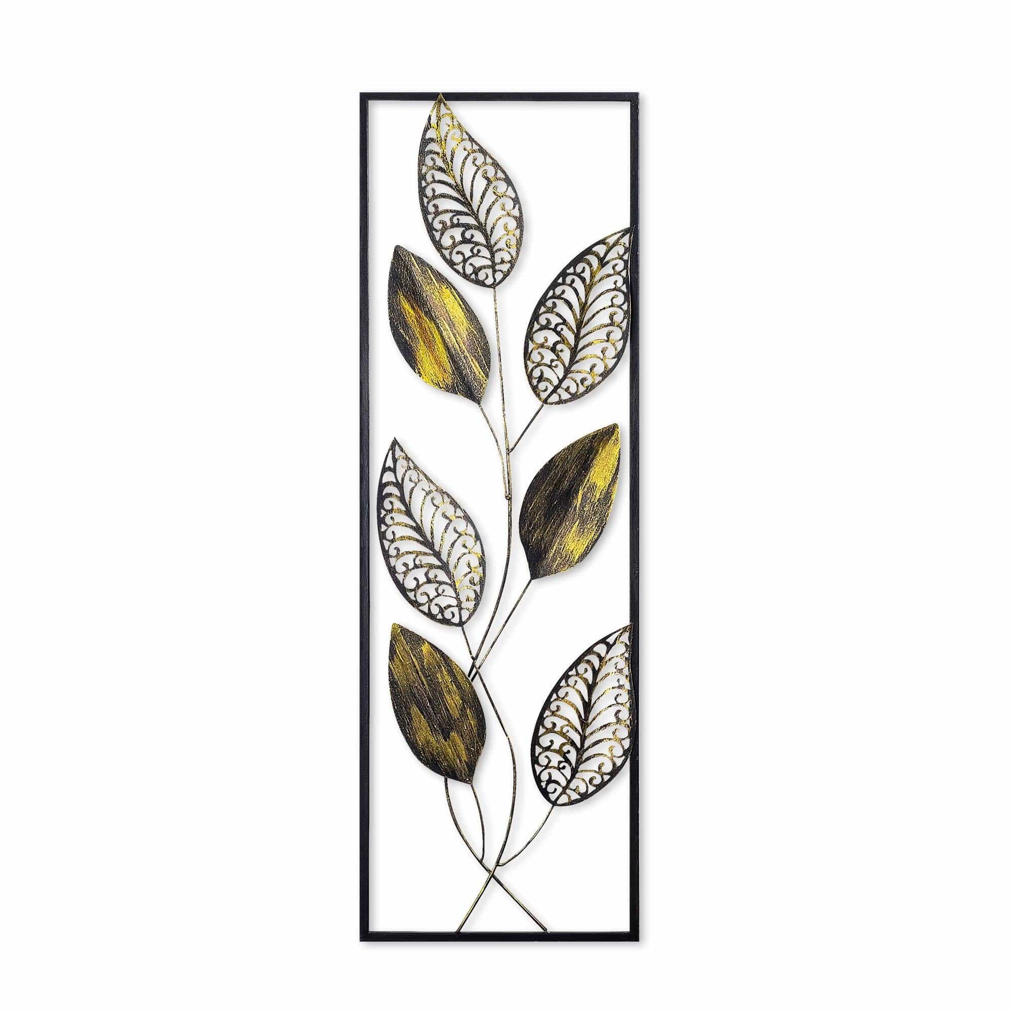 Asir Decoratiune metalica de perete, Art Leaf Multicolor, l32xA5xH90 cm