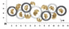 Mauro Ferretti Decoratiune metalica de perete, Arty B Multicolor, l127,5xA4xH44,5 cm