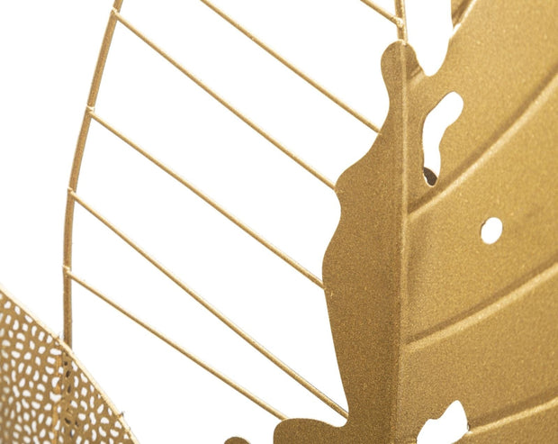Mauro Ferretti Decoratiune metalica de perete, Autumn Leaf Auriu, l53xA4xH84,5 cm