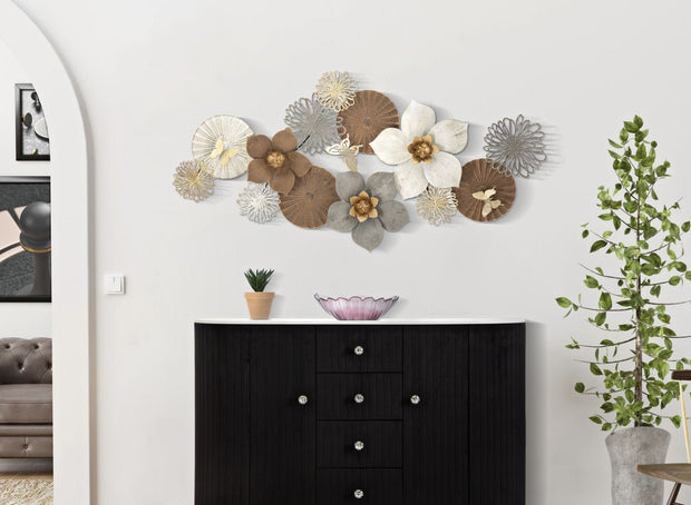 Mauro Ferretti Decoratiune metalica de perete, Broty Multicolor, l136,5xA7,6xH68,6 cm