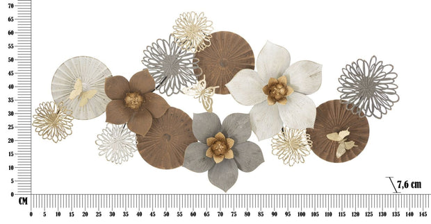 Mauro Ferretti Decoratiune metalica de perete, Broty Multicolor, l136,5xA7,6xH68,6 cm