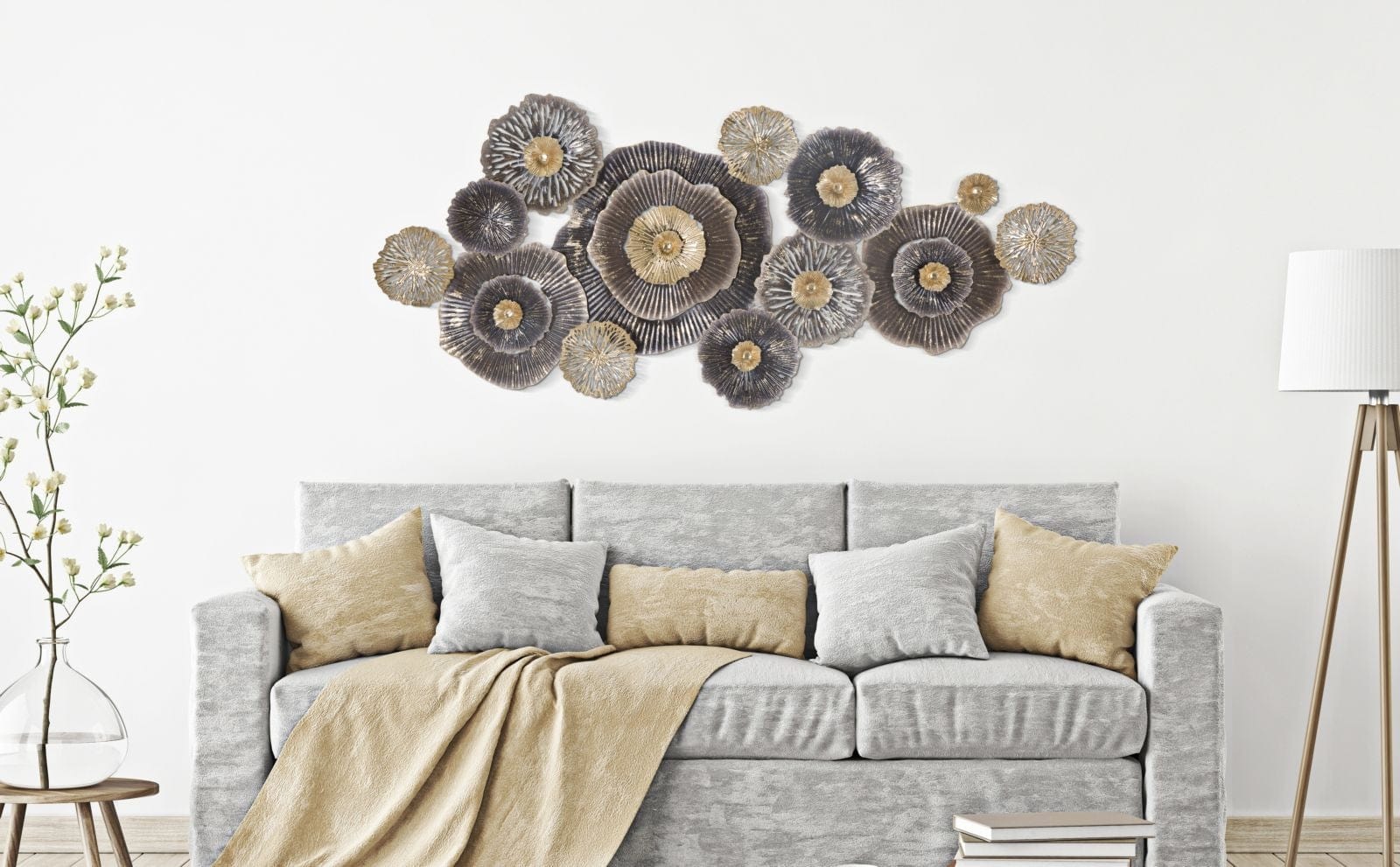 Mauro Ferretti Decoratiune metalica de perete, Browny A Multicolor, l167,6xA7,6xH73,5 cm