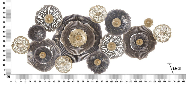 Mauro Ferretti Decoratiune metalica de perete, Browny A Multicolor, l167,6xA7,6xH73,5 cm