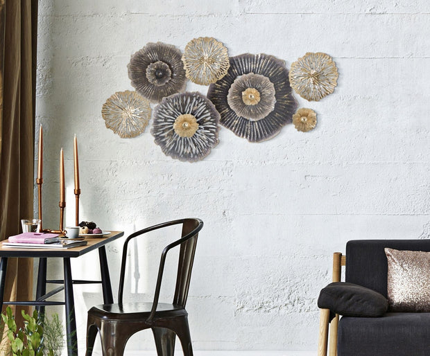 Mauro Ferretti Decoratiune metalica de perete, Browny B Multicolor, l96,5xA5,7xH51 cm