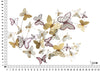 Mauro Ferretti Decoratiune metalica de perete Butterflies Auriu / Bordeaux, l132xA3,5xH95,5 cm