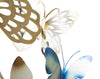 Mauro Ferretti Decoratiune metalica de perete Butterflies Small Auriu / Bleu, l59,5xA4xH111,5 cm