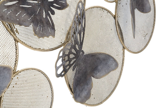 Mauro Ferretti Decoratiune metalica de perete, Butterfly Multicolor, l66xA5xH38 cm