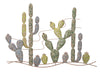 Decoratiune metalica de perete, Cactus -B- Multicolor, l90xA2,5xH64 cm
