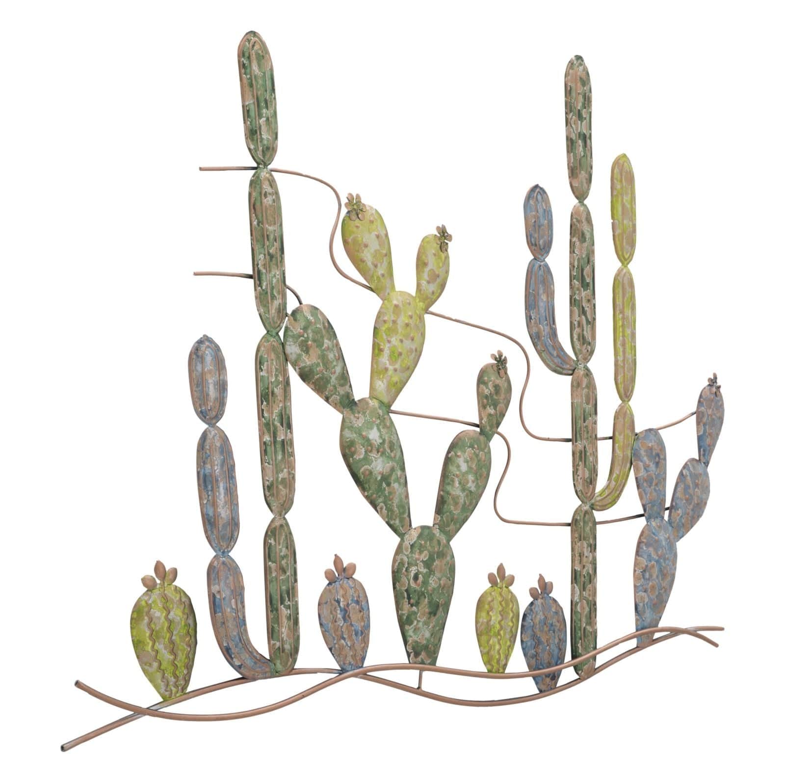 Mauro Ferretti Decoratiune metalica de perete, Cactus -B- Multicolor, l90xA2,5xH64 cm
