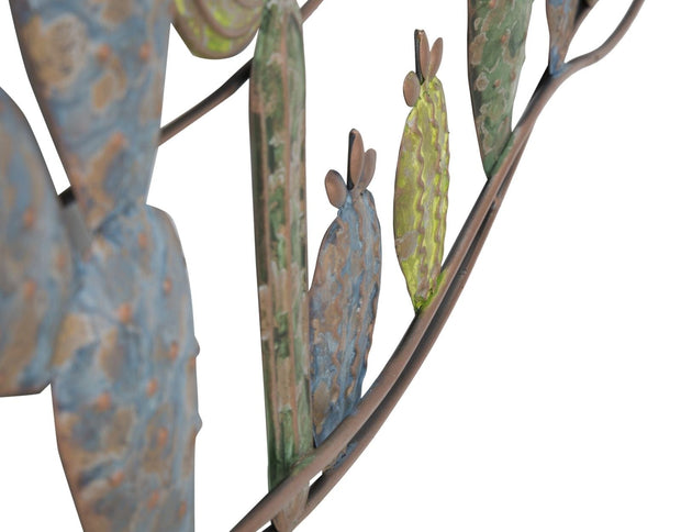 Mauro Ferretti Decoratiune metalica de perete, Cactus -B- Multicolor, l90xA2,5xH64 cm