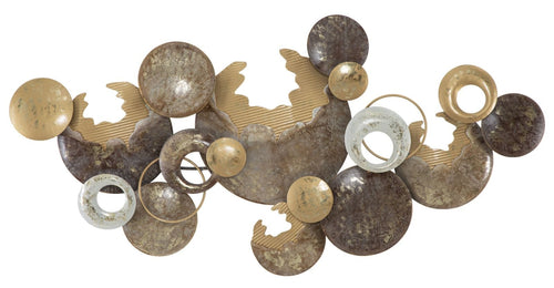Mauro Ferretti Decoratiune metalica de perete, Circle Multicolor, l135xA7xH69 cm
