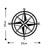Asir Decoratiune metalica de perete, Compass Negru, l55xA1,5xH55 cm