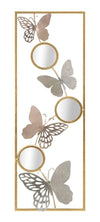 Mauro Ferretti Decoratiune metalica de perete, cu oglinda, Buttry -A- Multicolor, l31xA2xH90 cm