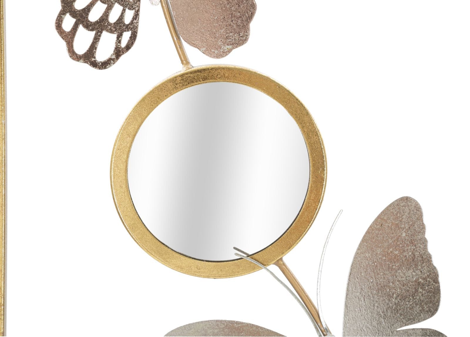 Mauro Ferretti Decoratiune metalica de perete, cu oglinda, Buttry -A- Multicolor, l31xA2xH90 cm