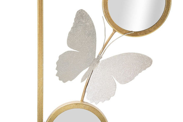 Mauro Ferretti Decoratiune metalica de perete, cu oglinda, Buttry -B- Multicolor, l31xA2xH90 cm