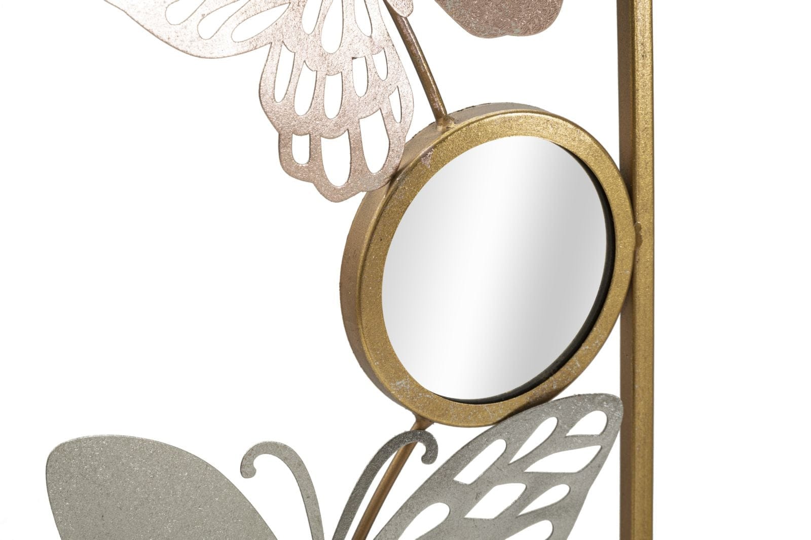 Mauro Ferretti Decoratiune metalica de perete, cu oglinda, Buttry -B- Multicolor, l31xA2xH90 cm