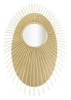 Mauro Ferretti Decoratiune metalica de perete cu oglinda Eye Glam Auriu, l75xA8xH110,5 cm