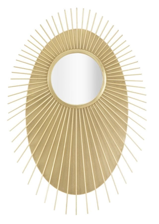 Mauro Ferretti Decoratiune metalica de perete cu oglinda Eye Glam Auriu, l75xA8xH110,5 cm