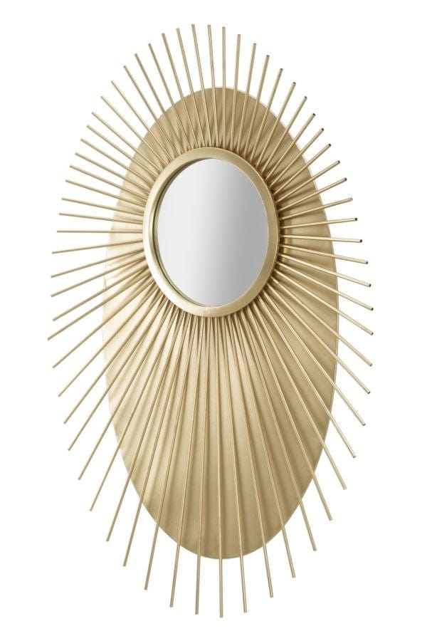 Mauro Ferretti Decoratiune metalica de perete cu oglinda Eye Glam Auriu, l75xA8xH110,5 cm