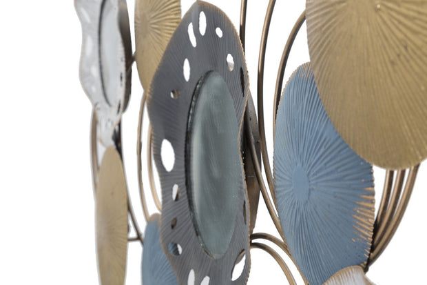 Mauro Ferretti Decoratiune metalica de perete, cu oglinda, Gloty A Multicolor, l104xA3,5xH46 cm