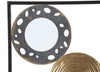 Decoratiune metalica de perete, cu oglinda, Gloty D Multicolor, l31xA3xH90 cm (4)