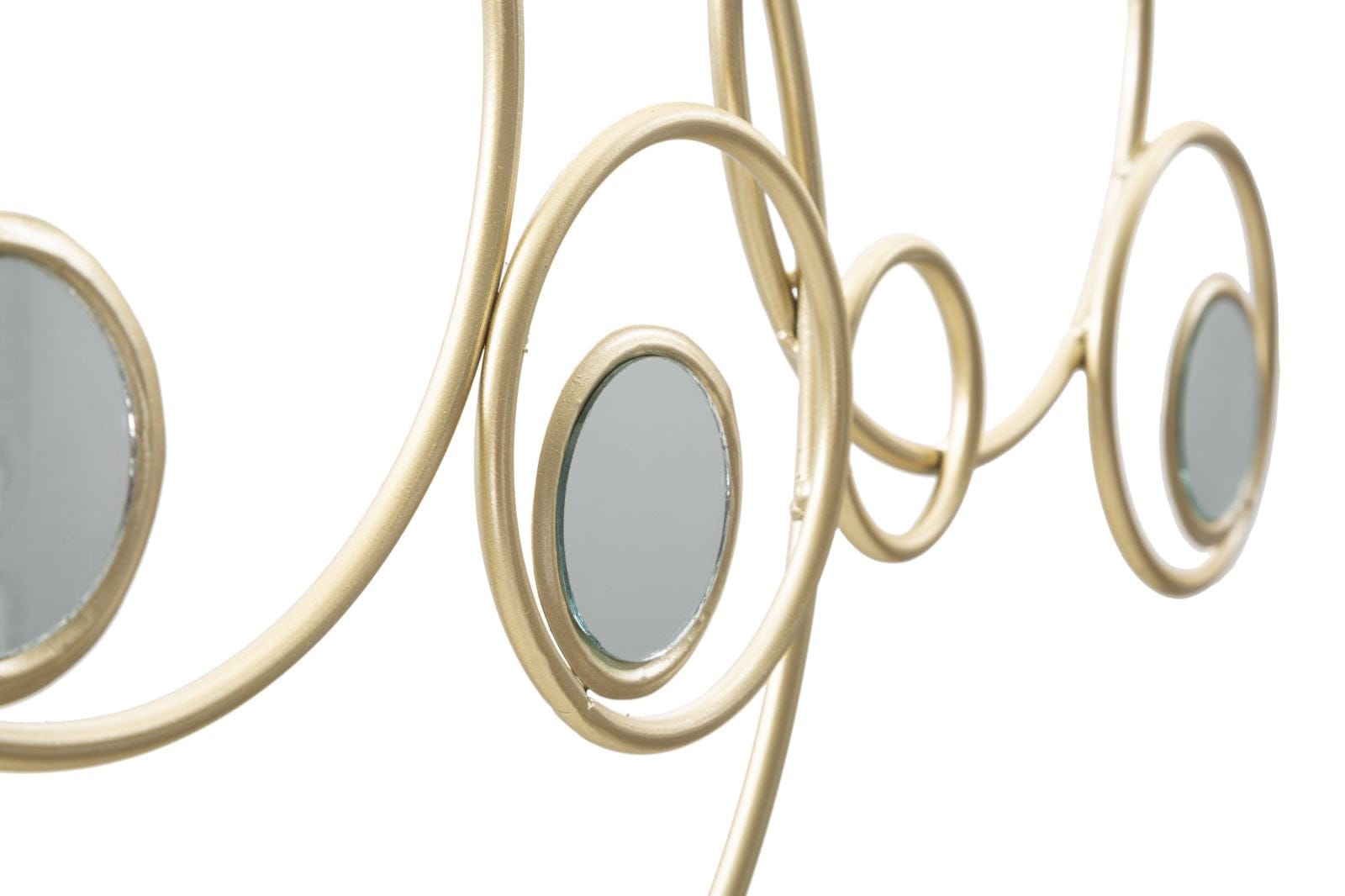 Mauro Ferretti Decoratiune metalica de perete, cu oglinda, Light Mirror Auriu, l118,5xA2,5xH47 cm