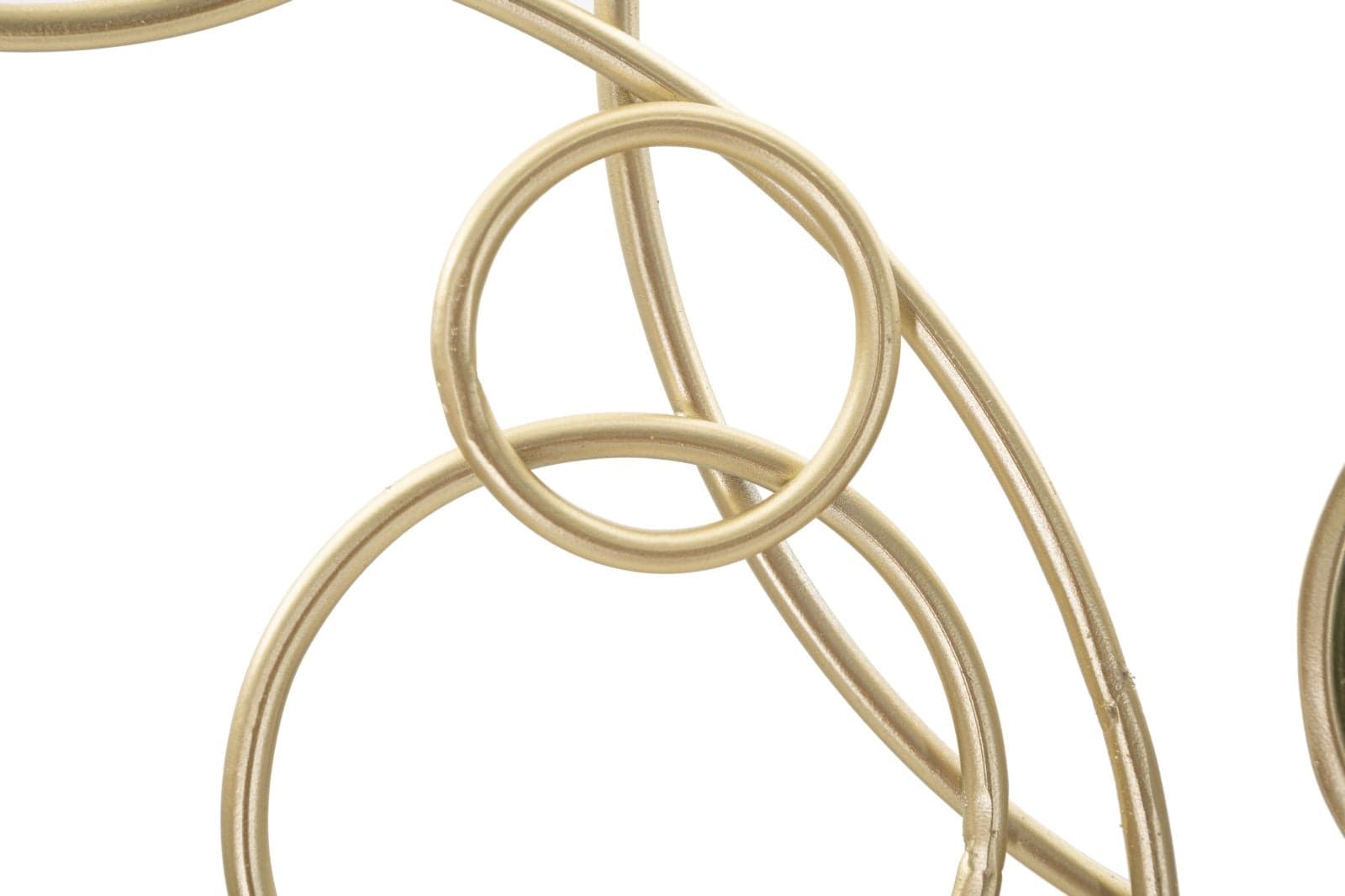 Mauro Ferretti Decoratiune metalica de perete, cu oglinda, Light Mirror Auriu, l118,5xA2,5xH47 cm