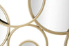 Mauro Ferretti Decoratiune metalica de perete, cu oglinda, Mix Mirror Auriu, l123xA4,5xH51,5 cm