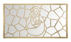 Mauro Ferretti Decoratiune metalica de perete, cu oglinda, Nativity Rectangle Auriu, l120xA2xH66 cm
