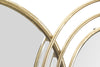 Mauro Ferretti Decoratiune metalica de perete cu oglinda, Triply Round Auriu, l79xA2,5xH30 cm