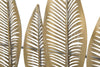 Mauro Ferretti Decoratiune metalica de perete, cu suport chei, Long Leaf Auriu Antichizat, l65xA6xH42,5 cm