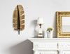 Decoratiune metalica de perete, cu suport lumanare, Glam Leaf Auriu / Negru, l12,8xA8,9xH31,2 cm (1)