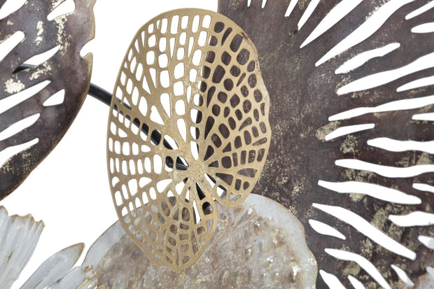 Mauro Ferretti Decoratiune metalica de perete, Dark Flowers Multicolor, l97,2xA8xH58 cm