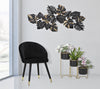 Mauro Ferretti Decoratiune metalica de perete, Dark Leaf Negru / Auriu, l133xA6,5xH63 cm