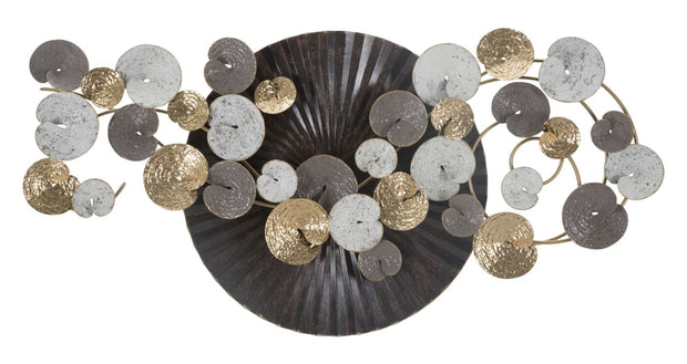 Decoratiune metalica de perete, Dity Multicolor, l120xA8,9xH57,8 cm