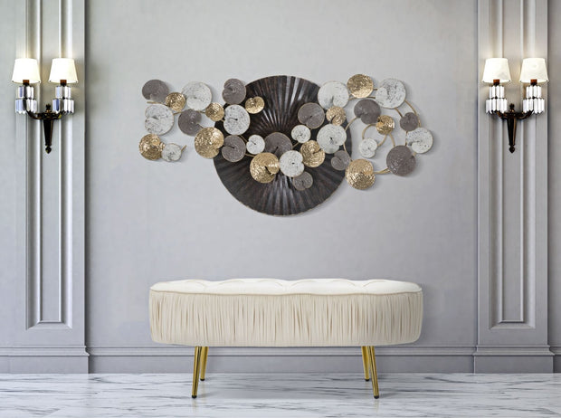 Mauro Ferretti Decoratiune metalica de perete, Dity Multicolor, l120xA8,9xH57,8 cm