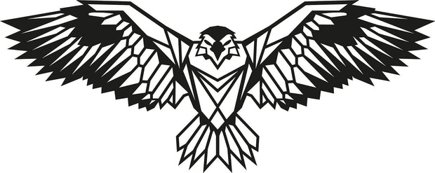 Asir Decoratiune metalica de perete, Eagle 3 Negru, l100xA1,5xH44 cm