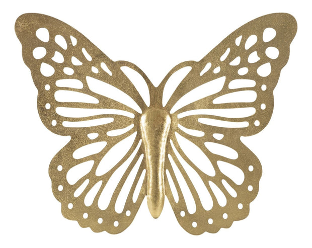 Mauro Ferretti Decoratiune metalica de perete Farfalla Auriu, l43xA2xH35 cm