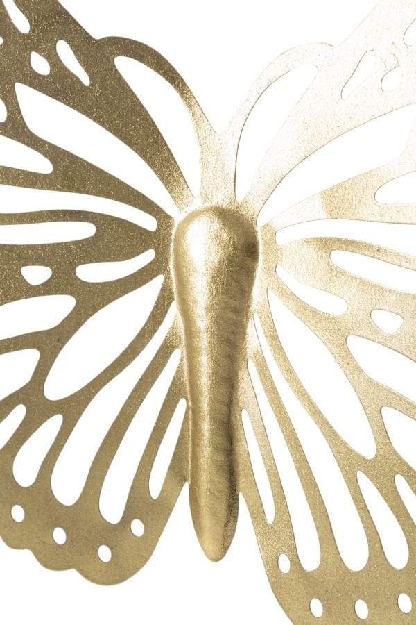 Mauro Ferretti Decoratiune metalica de perete Farfalla Auriu, l43xA2xH35 cm