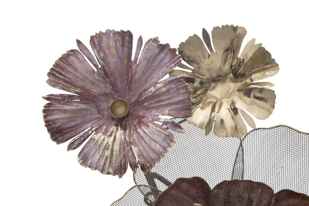 Mauro Ferretti Decoratiune metalica de perete, Florr Multicolor, l117,5xA10,5xH57 cm