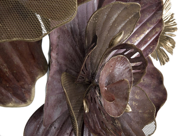 Mauro Ferretti Decoratiune metalica de perete, Florr Multicolor, l117,5xA10,5xH57 cm
