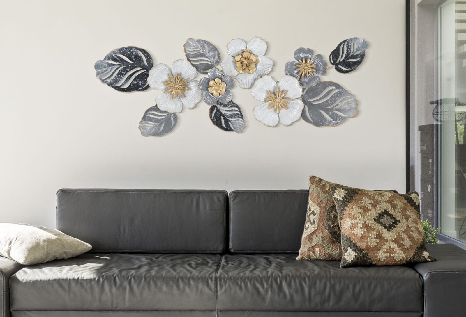 Mauro Ferretti Decoratiune metalica de perete, Flot A Multicolor, l87,6xA5,7xH33,7 cm