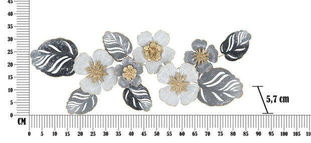 Mauro Ferretti Decoratiune metalica de perete, Flot A Multicolor, l87,6xA5,7xH33,7 cm